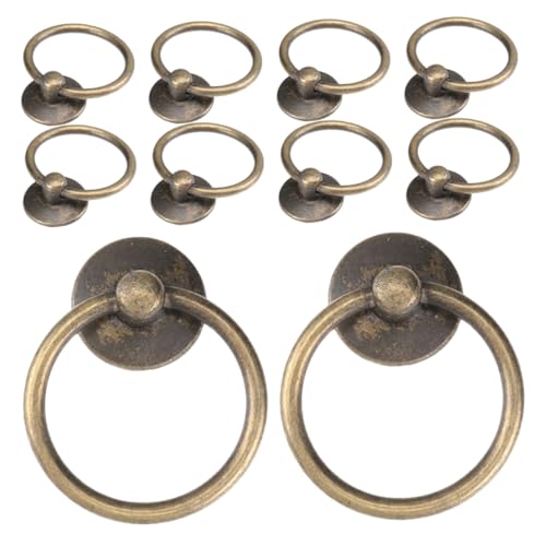 ETHZZLE 10stücke Schrankgriffe Aus Metall Vintage Drop Schubladenknöpfe Möbelbeschläge Für Schränke Und Kommoden Ringgriffknöpfe Für Türen von ETHZZLE
