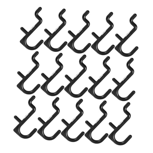 ETHZZLE 100 Stück Pegboard Haken Schwarz Schwerlast Kunststoff Haken Lochwand Werkzeughalter Wandmontage Organizer für Küche Garage Installieren Vielseitig Einsetzbar von ETHZZLE