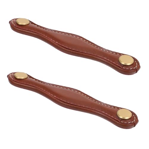 ETHZZLE 2 Stück PU Leder Schubladengriffe Rotbraun Minimalistische Möbelgriffe für Büro und Küchenschränke Strapazierfähige Türgriffe mit Einfachem Diy Einbau Vielseitig für Schränke und ETHZZLE 2 Stück PU Leder Schubladengriffe Rotbraun Minimalistische Möbelgriffe für Büro und Küchenschränke Strapazierfähige Türgriffe mit Einfachem Diy Einbau Vielseitig für Schränke und von ETHZZLE
