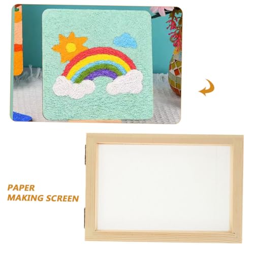 ETHZZLE 2 Stück Teiliges Holz Papierherstellungsset DIY Papierschöpfrahmen mit Robustem Sieb für Einfallsreiches Papierhandwerk Basteln Kindergarten ETHZZLE 2 Stück Teiliges Holz Papierherstellungsset DIY Papierschöpfrahmen mit Robustem Sieb für Einfallsreiches Papierhandwerk Basteln Kindergarten von ETHZZLE
