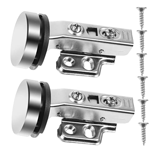 ETHZZLE 2 Stück Verdeckte Glasscharnier mit Hydraulik Robuste Türscharniere für Schrank und Weinschränke Einstellbare Geräuscharme Montage Hochwertige Verarbeitung Langlebig und Rostfrei von ETHZZLE