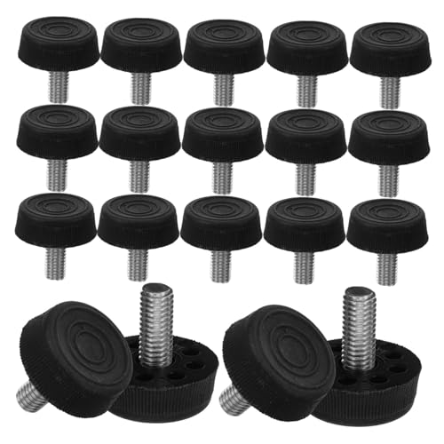 ETHZZLE 20 Stück Teiliges Verstellbare Möbelfüße Schraubgewinde Höhenverstellbare Tischbeine und Schrankfüße Stabile Nivellierfüße für Unebene Möbel Praktische Möbelstützen für Haushalt von ETHZZLE