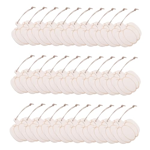 ETHZZLE 30 Stück DIY Holzanhänger Kürbis zum Bemalen Glatte Unlackierte Holztafeln mit Aufhängung Vielseitig für Herbst und Erntedankfest Dekoration Innen und Außen Leicht und Einfach zu von ETHZZLE