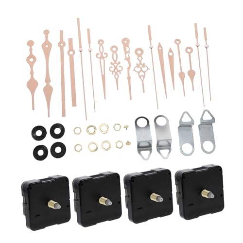 ETHZZLE 4 Sätze DIY Uhrwerk mit Leisen Zeigern Hochwertiges Quartz Uhrwerk für Wanduhr Ersatzteile für Kreative Projekte zum Reparieren und Gestalten Eigener Uhren Roségold ETHZZLE 4 Sätze DIY Uhrwerk mit Leisen Zeigern Hochwertiges Quartz Uhrwerk für Wanduhr Ersatzteile für Kreative Projekte zum Reparieren und Gestalten Eigener Uhren Roségold von ETHZZLE