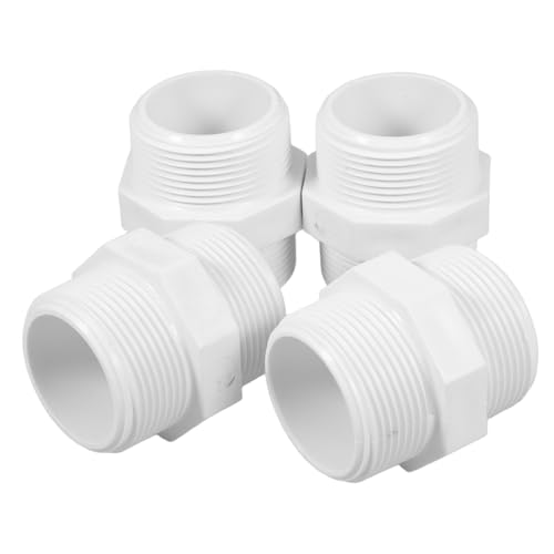 ETHZZLE 4 Stück PVC Rohradapter Doppelte Außengewinde für Garten und Poolanwendungen Leckdichter Einfache Montage Hochwertige PVC Verbindungselemente ETHZZLE 4 Stück PVC Rohradapter Doppelte Außengewinde für Garten und Poolanwendungen Leckdichter Einfache Montage Hochwertige PVC Verbindungselemente von ETHZZLE