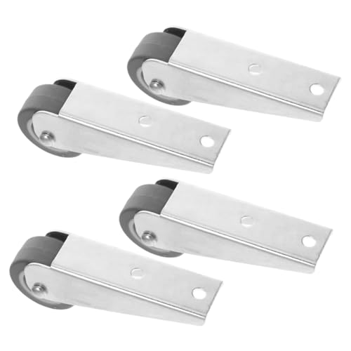 ETHZZLE 4 Stück Teiliges Tür bodenrollen Verzinkt Rostfrei Robuste Holz tür stützräder für Schiebetüren Leichtgängige Verschleißfeste Laufräder Geeignet für Möbel Inseltheken Garagentore von ETHZZLE