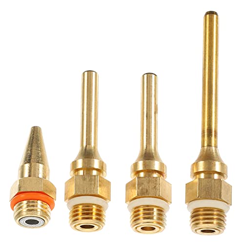ETHZZLE 4Stücke Kleber Sprühspitzen Sortiment Teiliges Kupfer mit Integrierter Tropf Stahlkugel Kompatibel mit Heißschmelzkleber für Präzise Reparaturen und Gleichmäßigen von ETHZZLE
