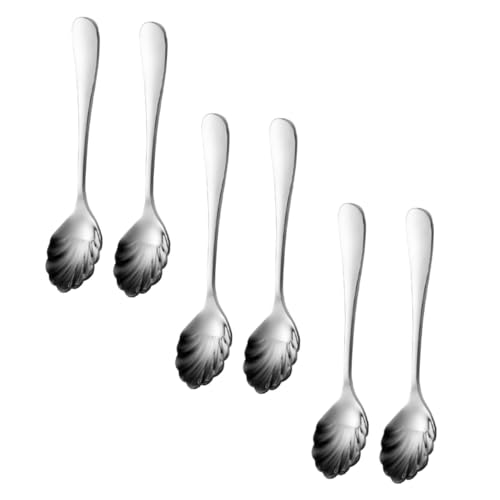 ETHZZLE 6 Stück Teiliges Kaffeelöffel aus Edelstahl mit Ergonomischem Griff Praktischer Haushaltslöffel für Eis Kuchen und Kaffee Spülmaschinenfest und Handlich für Unterwegs von ETHZZLE