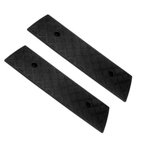 ETHZZLE 2 Stück Rampen Für Die Auffahrt Rollstuhlzugang Robuste Autorampen Wetterfester Gummi Einfach Zu Bedienen von ETHZZLE