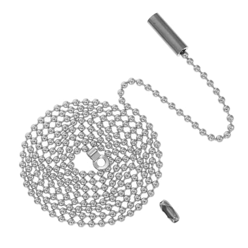 ETHZZLE Beaded Fan Pull Chain Verlängerung für Deckenventilator und Wandlampe Robuste Zugkette Silber Weiß Einfache Montage Elegantes Design für Vielseitige Lichtsteuerung von ETHZZLE