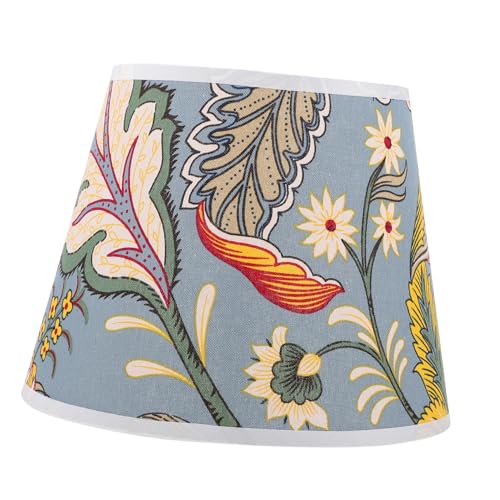 ETHZZLE Blumenmuster Stoff Lampenschirm für Tischleuchte Innenraumdekoration Abnehmbarer Leuchtenschirm aus Hochwertigem Material Einfache Montage Warmes Licht für Zuhause und Büro von ETHZZLE