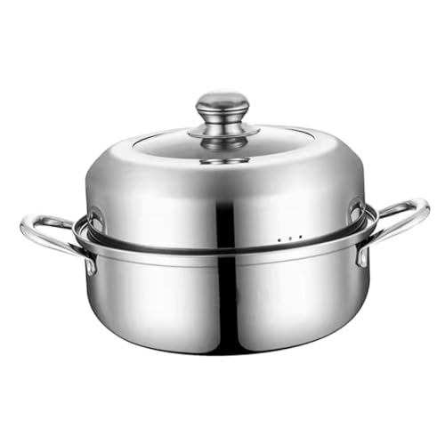 ETHZZLE Edelstahl Dampfgarer Multifunktionaler Dampftopf Korrosionsbeständig Hochtemperaturbeständig Für Induktionsherde Küche von ETHZZLE