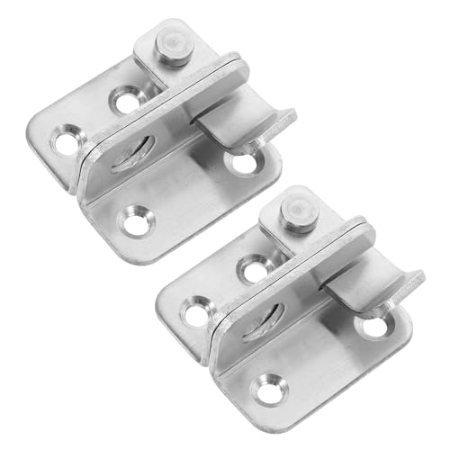 ETHZZLE Edelstahl Türriegel 2 Stück Rostfreier Sicherheitsriegel Für Türen Fenster Und Gartentore Installieren Diebstahlsicherung Für Links Und Rechts Öffnende Türen von ETHZZLE