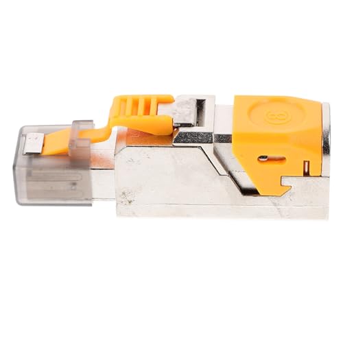 ETHZZLE Ethernet Connector Cat Werkzeugloser Crimp Jack Geschirmt Vergoldet für Gigabit und Gigabit Ethernet Pass Through Schnelle Installation ohne Werkzeug ETHZZLE Ethernet Connector Cat Werkzeugloser Crimp Jack Geschirmt Vergoldet für Gigabit und Gigabit Ethernet Pass Through Schnelle Installation ohne Werkzeug von ETHZZLE