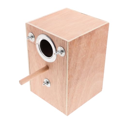 ETHZZLE Hängende Papageien Brutbox aus Holz mit Sitzstange Platzsparendes Außendesign für Verschiedene Papageienarten Natürlicher Holzbau Sicherer und Gemütlicher Brutplatz für Garten und ETHZZLE Hängende Papageien Brutbox aus Holz mit Sitzstange Platzsparendes Außendesign für Verschiedene Papageienarten Natürlicher Holzbau Sicherer und Gemütlicher Brutplatz für Garten und von ETHZZLE