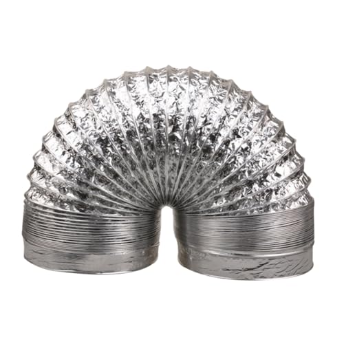 ETHZZLE Hochtemperaturbeständiger Aluminiumfolie Abluftschlauch Flexibel Doppellagig für Hvac Lüftungssysteme Küchen Badezimmer Gewächshaus Brandschutzbelüftung ETHZZLE Hochtemperaturbeständiger Aluminiumfolie Abluftschlauch Flexibel Doppellagig für Hvac Lüftungssysteme Küchen Badezimmer Gewächshaus Brandschutzbelüftung von ETHZZLE