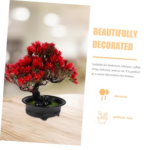 ETHZZLE Künstlicher Bonsai Baum Begrüßungspflanze Hochwertige Realistische Künstliche Pinie Dekorativ für Wohnzimmer Büro Tischdeko Bruchsicher und Langlebig für Innenräume und von ETHZZLE