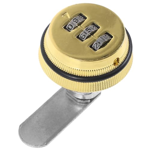 ETHZZLE Metall Schrank Zahlenschloss Gold Robustes Verformungsbeständiges Sicherheits Codeschloss für Aktenschränke Möbel Einfache Montage Vielseitig Einsetzbar Zuverlässiger Schutz von ETHZZLE