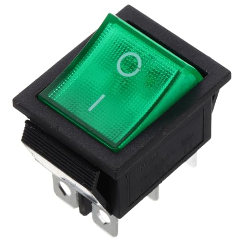 ETHZZLE Position Kippschalter Rocker Switch Grünbeleuchtet Hohe Leistung Einsetzbar Ersatzschalter für Auto Boot Geräte von ETHZZLE