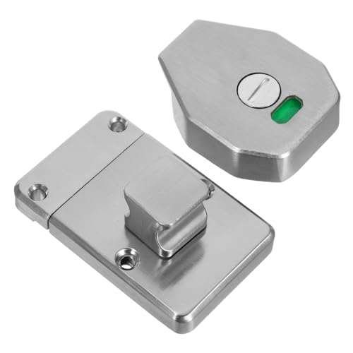 ETHZZLE Toilettenverschluss mit Anzeige Robuster Türriegel für Wc Trennwände Privacy Lock mit Klarer Belegt Frei Anzeige Einfach zu Montierender Türverschluss für Badezimmer von ETHZZLE