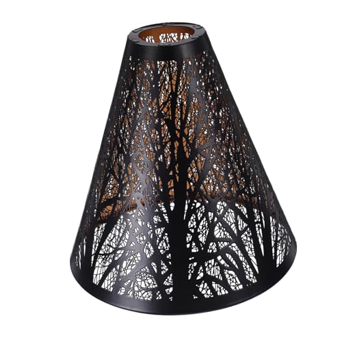 ETHZZLE Vintage Metall Lampenschirm Trommelform mit Filigraner Gravur Hochwertiger Eisenkunst Geeignet für Stehlampe Tischlampe Hängelampe Vielseitig für Wohn und Arbeitsbereiche von ETHZZLE
