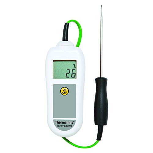 ETI 261-010 Thermamite Digitales Thermometer mit Lebensmittelsonde, Weiß von ETI