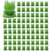 Mini Frösche 100er Pack, Mini Frosch Gartendekor, Grüne Frosch Figuren, Mini Frösche Harz Figuren, Mini Frösche Figuren von ETING