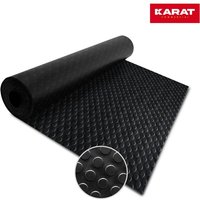 Gummimatte Flachnoppen Schwarz 120 x 400 cm von ETM