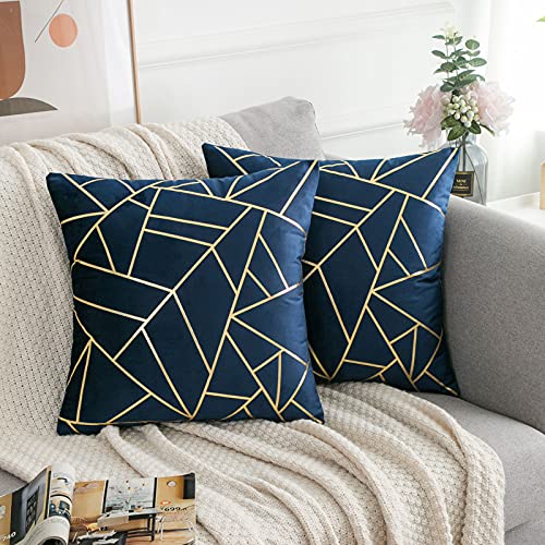 ETOLISHOP Kissenbezüge 40 x 40 cm Ersatz Samt 2er-Pack für Wohnzimmer Schlafzimmer von ETOLISHOP