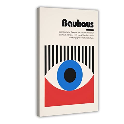 ETOMEY Bauhaus-Plakat 1919 Leinwand-Poster, Wandkunst, Dekordruck, Bild, Gemälde für Wohnzimmer, Schlafzimmer, Dekoration, Rahmenstil, 60 x 90 cm von ETOMEY