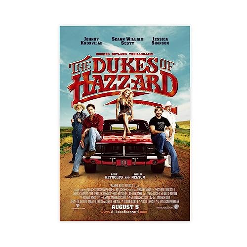 ETOMEY Filmposter "The Dukes Of Hazzard", Leinwand-Poster, Wandkunst, Dekor, Bild, Gemälde für Wohnzimmer, Schlafzimmer, Dekoration, ungerahmt, 40 x 60 cm von ETOMEY