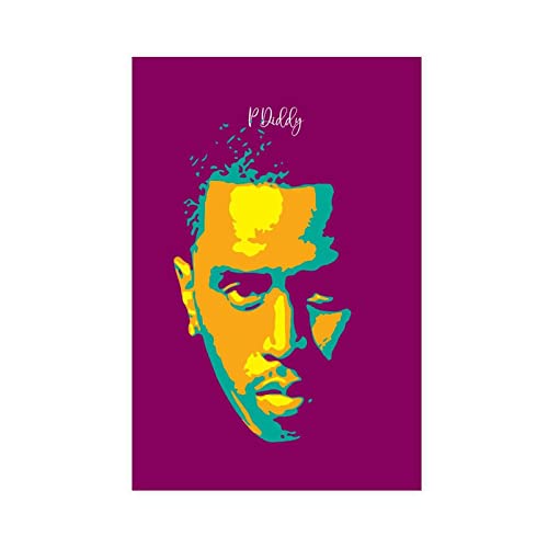 ETOMEY Hiphop Rapper Puff Daddy Kunstdrucke, Poster, ästhetisch, 3 Leinwand-Poster, Wandkunst, Dekor, Bild, Gemälde für Wohnzimmer, Schlafzimmer, Dekoration, ungerahmt, 30 x 45 cm von ETOMEY