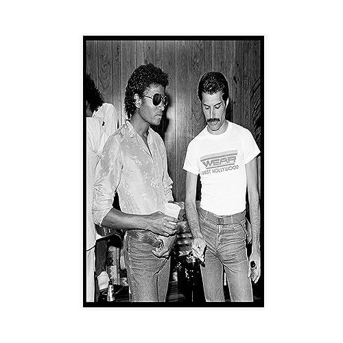 ETOMEY Michael Jackson & Freddie Mercury Poster, Leinwand, Poster, Schlafzimmer, Dekoration, Sport, Landschaft, Büro, Raumdekoration, Geschenk, ungerahmt, 30 x 45 cm von ETOMEY