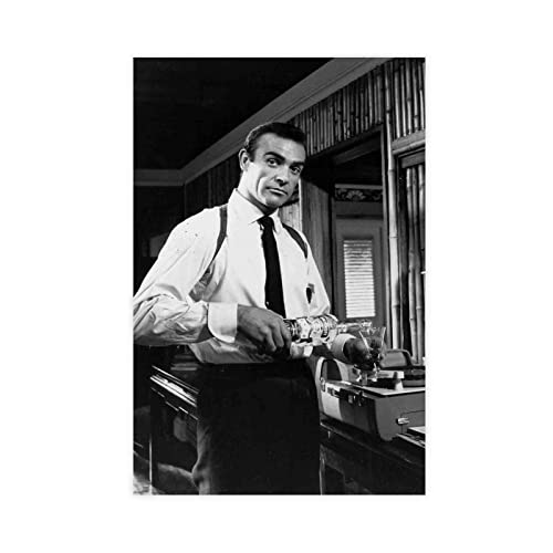 ETOMEY Schauspieler Sean Connery Poster Leinwand Poster Schlafzimmer Dekor Sport Landschaft Büro Zimmer Dekor Geschenk ungerahmt 40 x 60 cm von ETOMEY