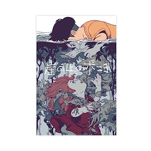 ETOMEY Studio Ghibli Anime-Poster, Leinwand-Poster, Wandkunst, Dekor, Bild, Gemälde für Wohnzimmer, Schlafzimmer, Dekoration, ungerahmt, 20 x 30 cm von ETOMEY