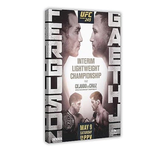 ETOMEY UFC 249 Tony Ferguson vs. Justin Gaethje Poster auf Leinwand, Wandkunst, Dekordruck, Bild, Gemälde für Wohnzimmer, Schlafzimmer, Dekoration, Rahmen-Stil, 20 x 30 cm von ETOMEY