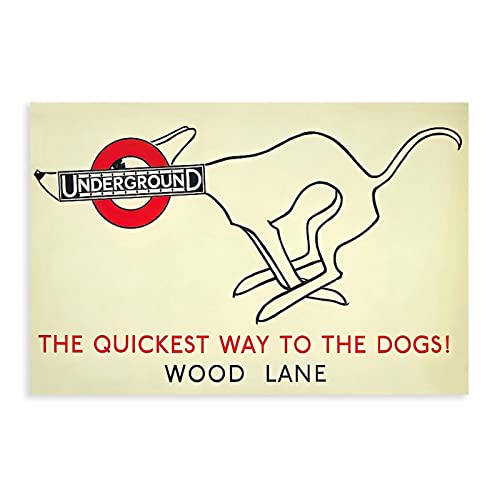 ETOMEY Underground Wood Lane Transport Poster Leinwand Poster Wandkunst Dekor Druck Bild Gemälde für Wohnzimmer Schlafzimmer Dekoration Rahmen Stil 60 x 90 cm von ETOMEY