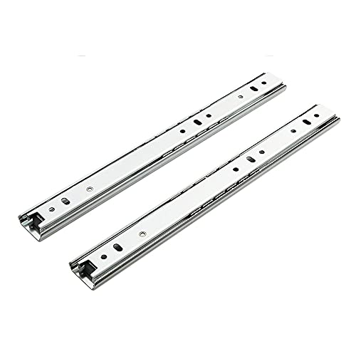 ETOPARS 1 Paar (2 Stück) 18" 27mm Schubladenführungen Teilauszug Rollenauszug Teleskopschiene Kugelführung Küche Kabinett Schreibtisch Kapazität von ETOPARS