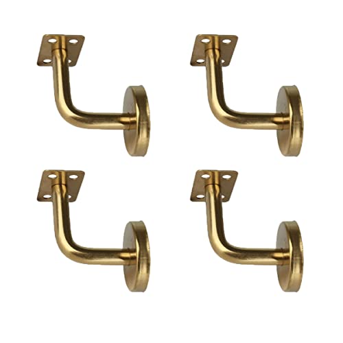 4 Stück Flach Handlaufträger Edelstahl Handlaufhalter Handlauf Halterung Treppengeländer Handlaufstütze mit Abdeckrosette für Wandhalter von ETOPARS