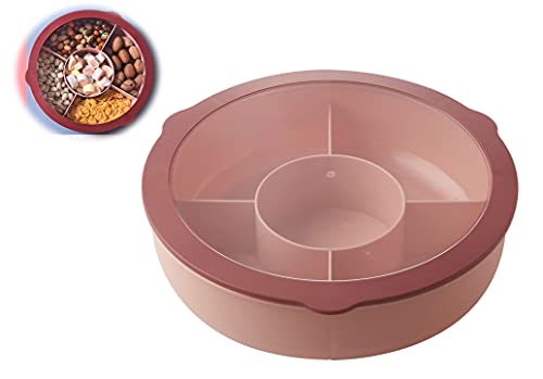 ETRAVEL Snack Schalen Dish süßigkeiten box mit Deckel 27.5cm,6 × 8 cm (rot) von ETRAVEL