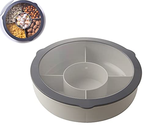 ETRAVEL Snack Schalen Dish süßigkeiten box mit Deckel 27.5cm,6 × 8 cm (grau) von ETRAVEL