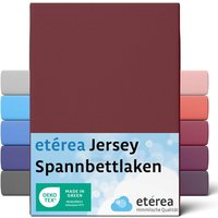 Etérea - Comfort Jersey Spannbettlaken Bordeaux 100x200 cm - 120x200 cm - Bordeaux von ETÉREA