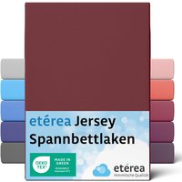 Comfort Jersey Spannbettlaken Bordeaux 100x200 cm - 120x200 cm - Bordeaux - Etérea von ETÉREA