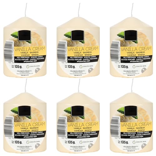 6 Stück Beige Duftkerze Duft Vanillecreme, Duft Stumpenkerzen 70x57mm 24 Stunden Dauer 6 Stück Beige Duftkerze Duft Vanillecreme, Duft Stumpenkerzen 70x57mm 24 Stunden Dauer von Etrexonline