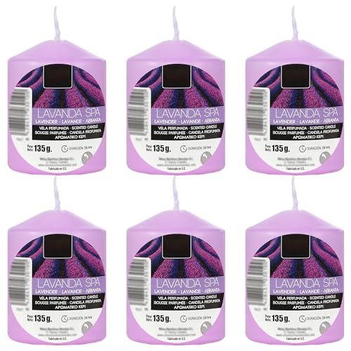 6 Stück Lila Duftkerze Duft Lavendel, Duft Stumpenkerzen 70x57mm 24 Stunden Dauer 6 Stück Lila Duftkerze Duft Lavendel, Duft Stumpenkerzen 70x57mm 24 Stunden Dauer von Etrexonline
