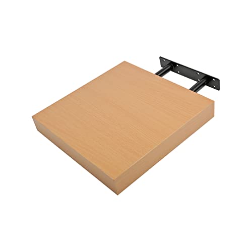 ETREXONLINE Wandregal Holz Matte Buchenfarbe 25x25x4cm, Wandboard Bücherregal Maximale Belastung 5kg von ETREXONLINE