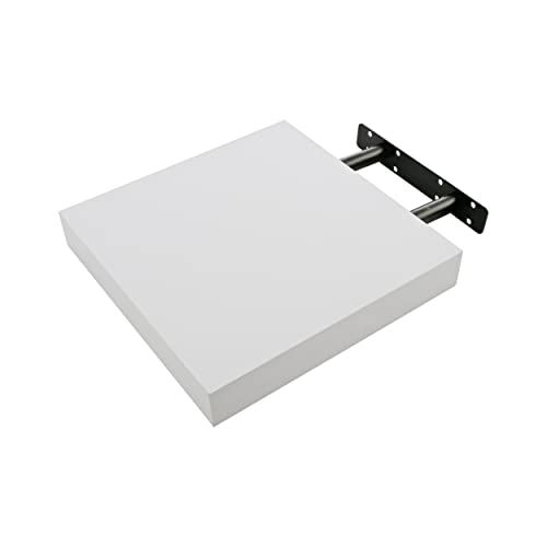 ETREXONLINE Wandregal Holz Mattweiße Farbe 25x25x4cm, Wandboard Bücherregal Maximale Belastung 5kg von ETREXONLINE