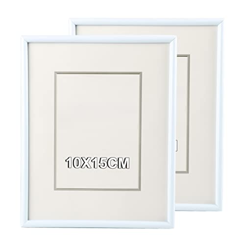 ETREXONLINE Weiß Bilderrahmen 10x15cm, PVC Fotorahmen Biderrahmen Weiß mit Methacrylat für Wand - Packung mit 2 Stück ETREXONLINE Weiß Bilderrahmen 10x15cm, PVC Fotorahmen Biderrahmen Weiß mit Methacrylat für Wand - Packung mit 2 Stück von Etrexonline