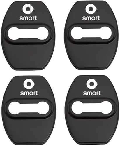 ETRFUNB 4 Stück Türschloss Abdeckung für Smart #1 Smart 1 SUV 2023 2024+, Edelstahl Autotürschloss-Schutz Korrosionsbeständig und Rostfrei Schnallenabdeckung,Black von ETRFUNB