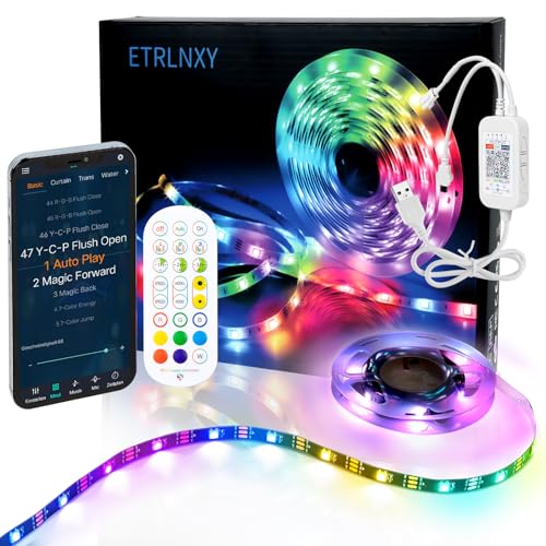 RGBIC LED Strip 4M LED TV Hintergrundbeleuchtung Traumcolor for 55 bis 70 zoll TVs Smart LED Backlight, App und Fernbedienung, Sync mit Musik, USB Led Eingebaut-IC Beleuchtung for TV Dekoration Party RGBIC LED Strip 4M LED TV Hintergrundbeleuchtung Traumcolor for 55 bis 70 zoll TVs Smart LED Backlight, App und Fernbedienung, Sync mit Musik, USB Led Eingebaut-IC Beleuchtung for TV Dekoration Party von ETRLNXY